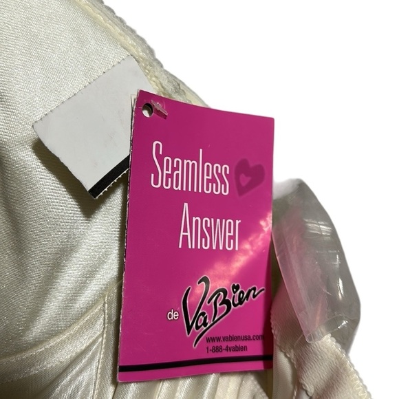 Va Bien NWT Vintage Womens Long Line Bustier Bra Convertible CREAM Corset 36D - Picture 10 of 10